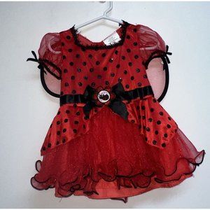 Walmart Infant Baby Girl Ladybug Halloween Costume Size 12 -18 M Love Bug